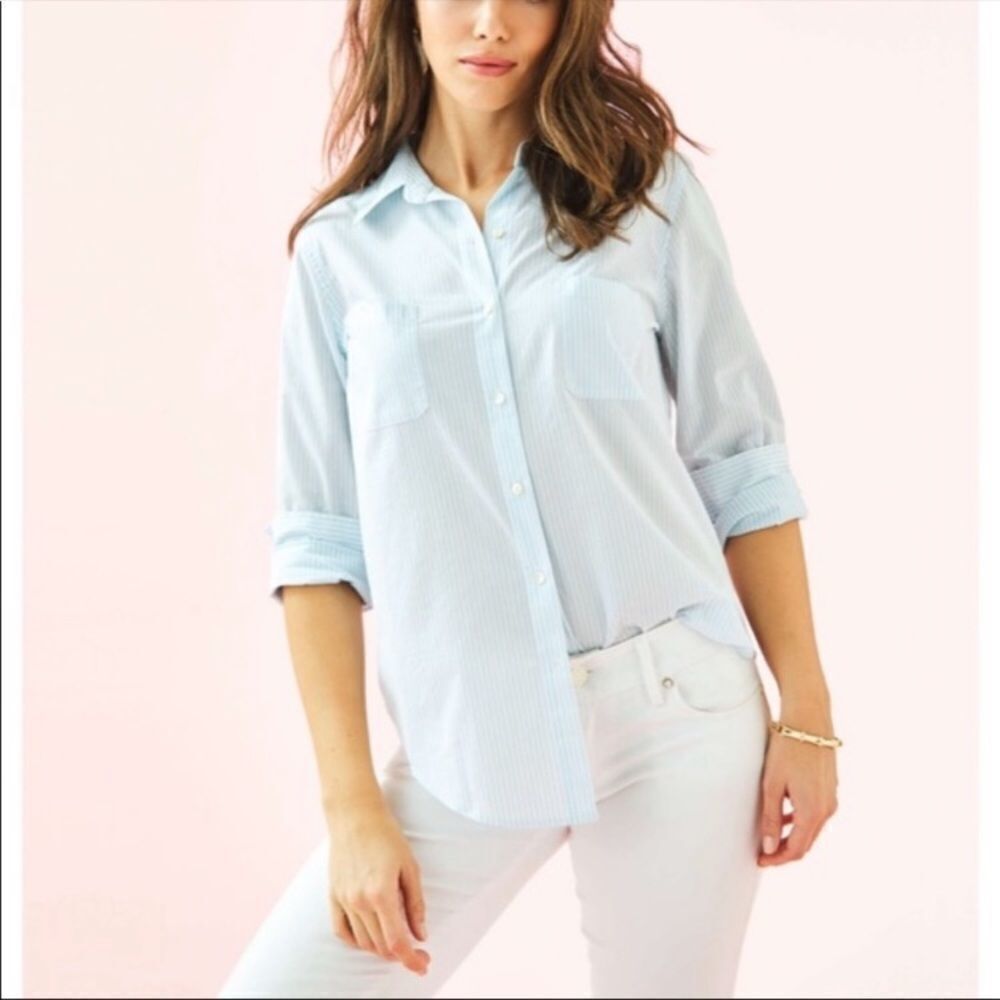 Lilly Pulitzer Sea View Button Down Top